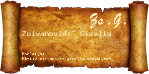 Zsivanović Gizella névjegykártya