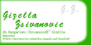 gizella zsivanovic business card